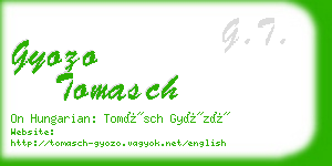 gyozo tomasch business card